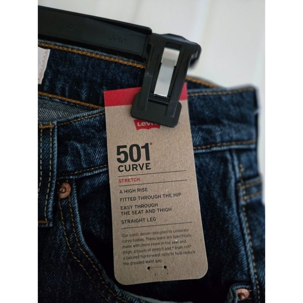 Levi's Women's 501 Curve Jeans - Mild Salsa Blue Denim - 27 x 30 - NEW - Picture 4 of 7